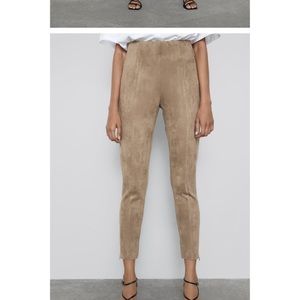 Zara Faux Suede High Waisted Legging Pants
Brown/Taupe 
Super Comfortable